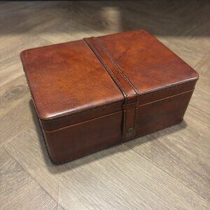 Small Wood and Leather Humidor